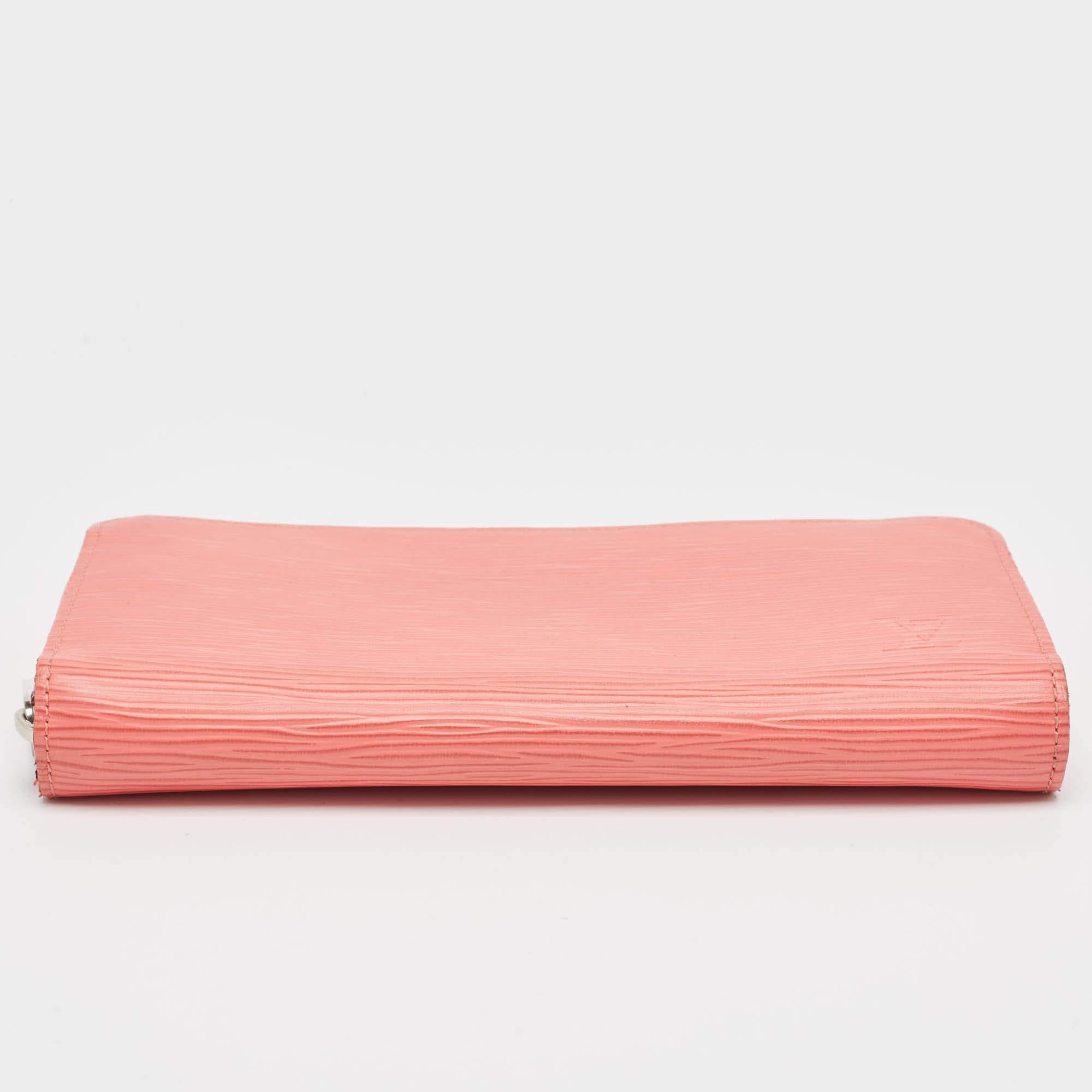 Women's Louis Vuitton Coral Epi Leather Zippy Wallet For Sale