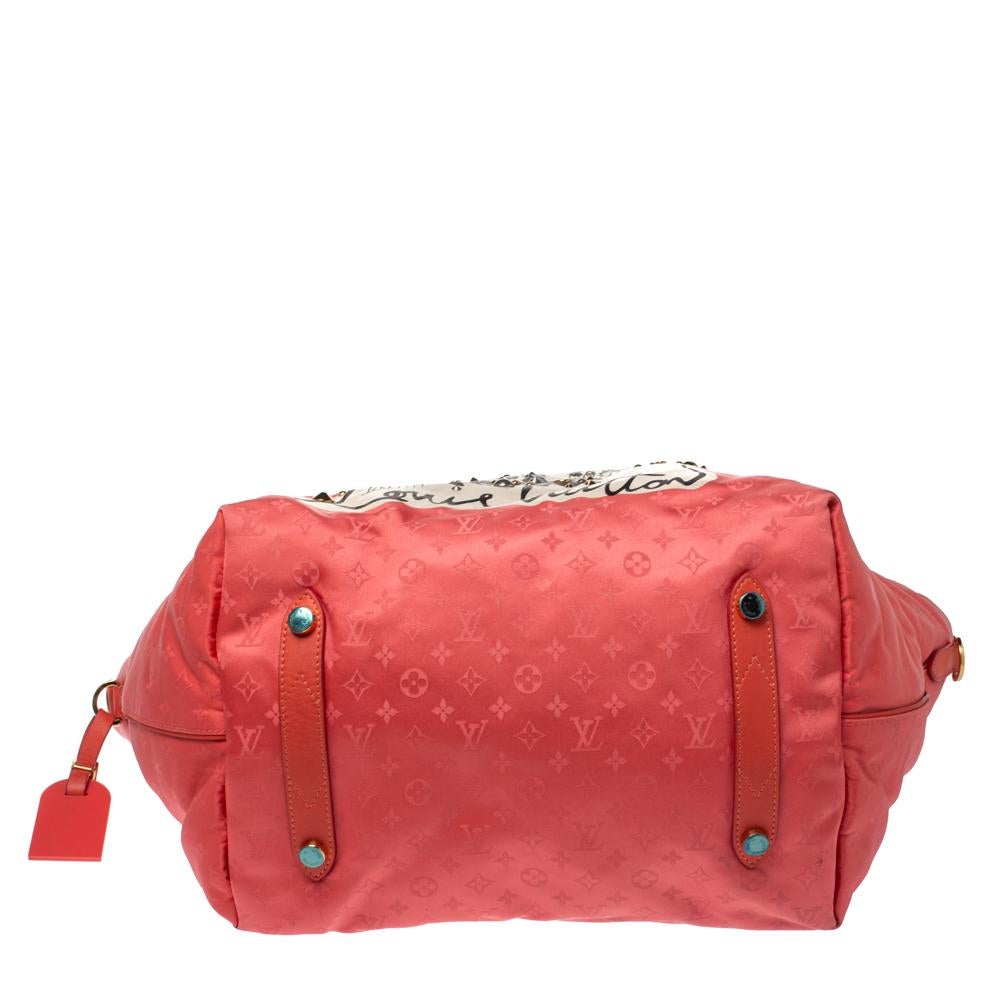 Women's Louis Vuitton Coral Monogram Nylon Nouvelle Vague Beach Bag