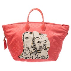 Louis Vuitton Coral Monogram Nylon Nouvelle Vague Beach Bag