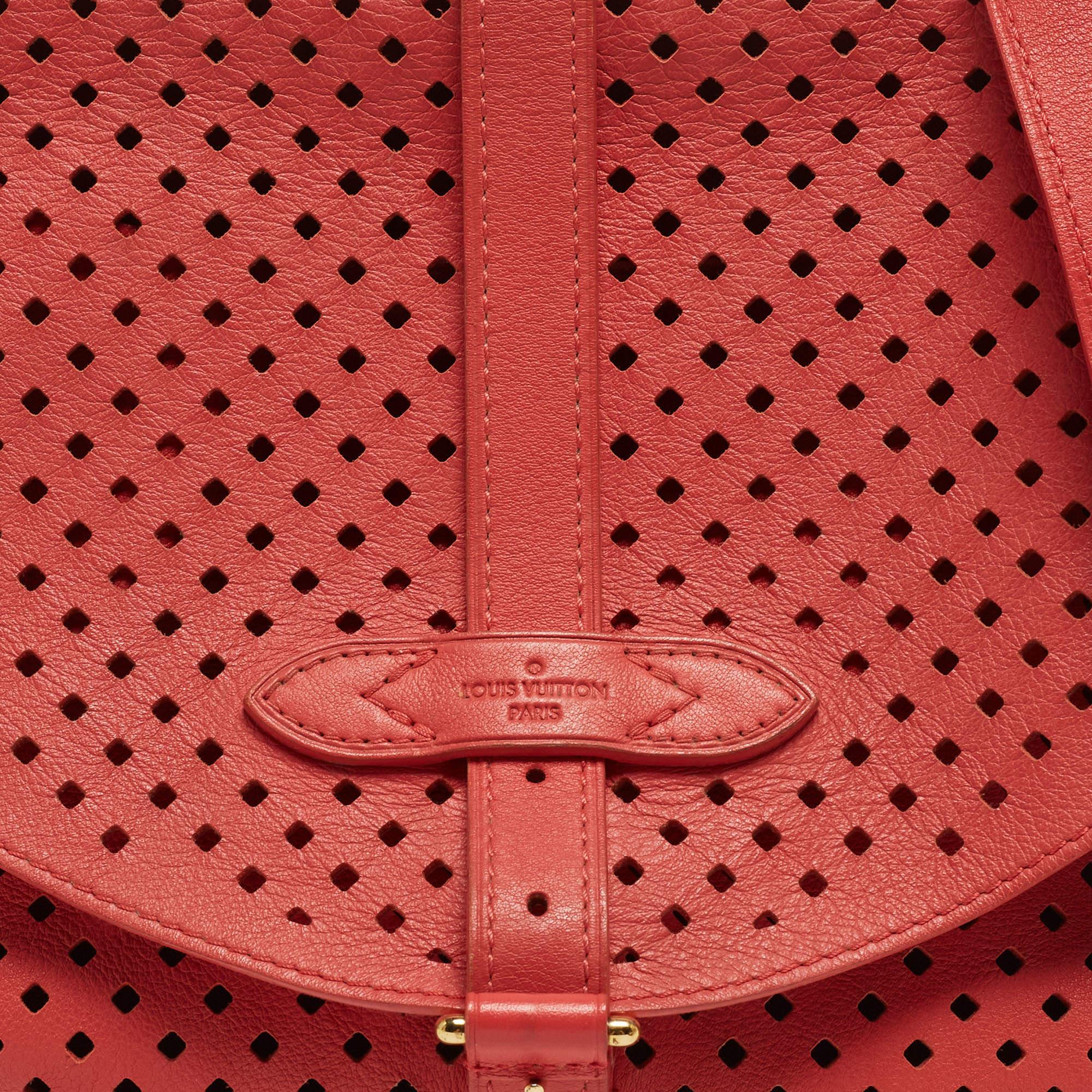 Louis Vuitton Coral Perforated Leather Limited Edition Saumur Bag 1