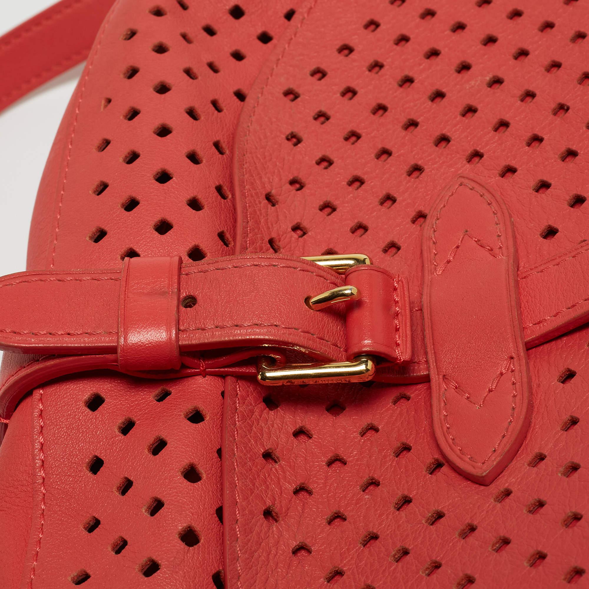 Louis Vuitton Coral Perforated Leather Limited Edition Saumur Bag 4