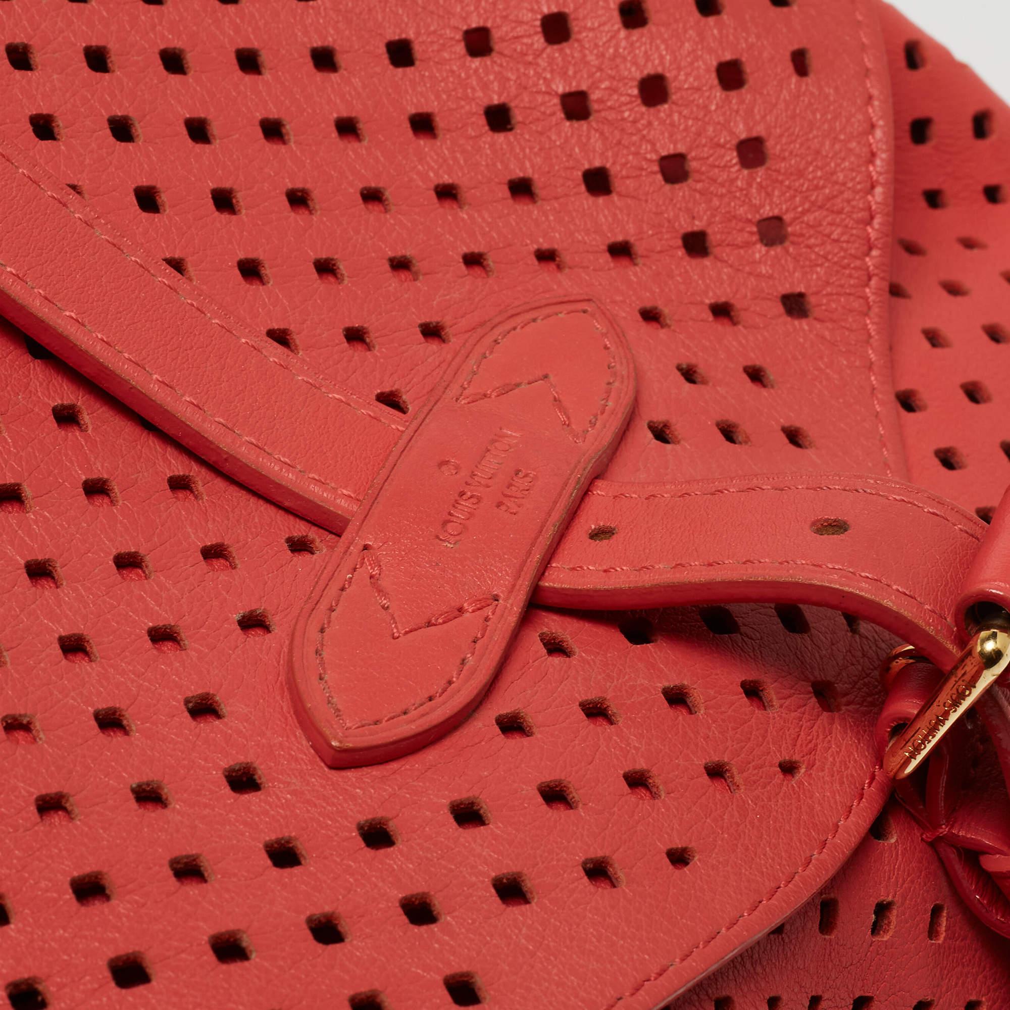 Louis Vuitton Coral Perforated Leather Limited Edition Saumur Bag 5