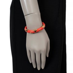 LOUIS VUITTON coral resin DAILY MONOGRAM Cuff Bracelet