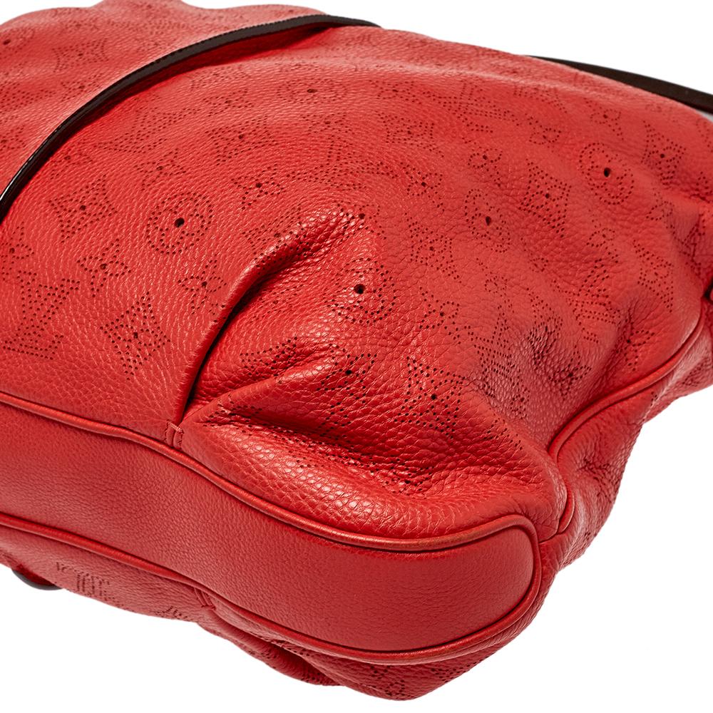 Louis Vuitton Corall Monogram Mahina Leather Selene MM Bag 2