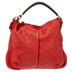 Louis Vuitton Corall Monogram Mahina Leather Selene MM Bag