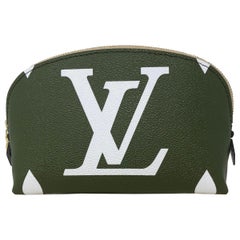 Louis Vuitton Cosmetic Pouch Mono Giant Khaki Green/ Beige