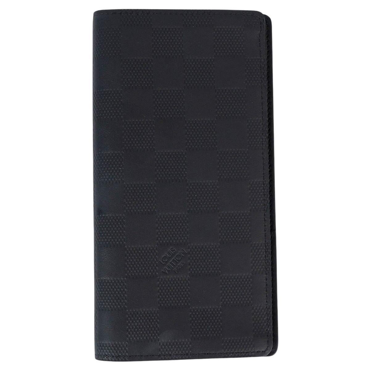 LOUIS VUITTON Cosmos black Damier Infini leather BRAZZA Wallet For Sale
