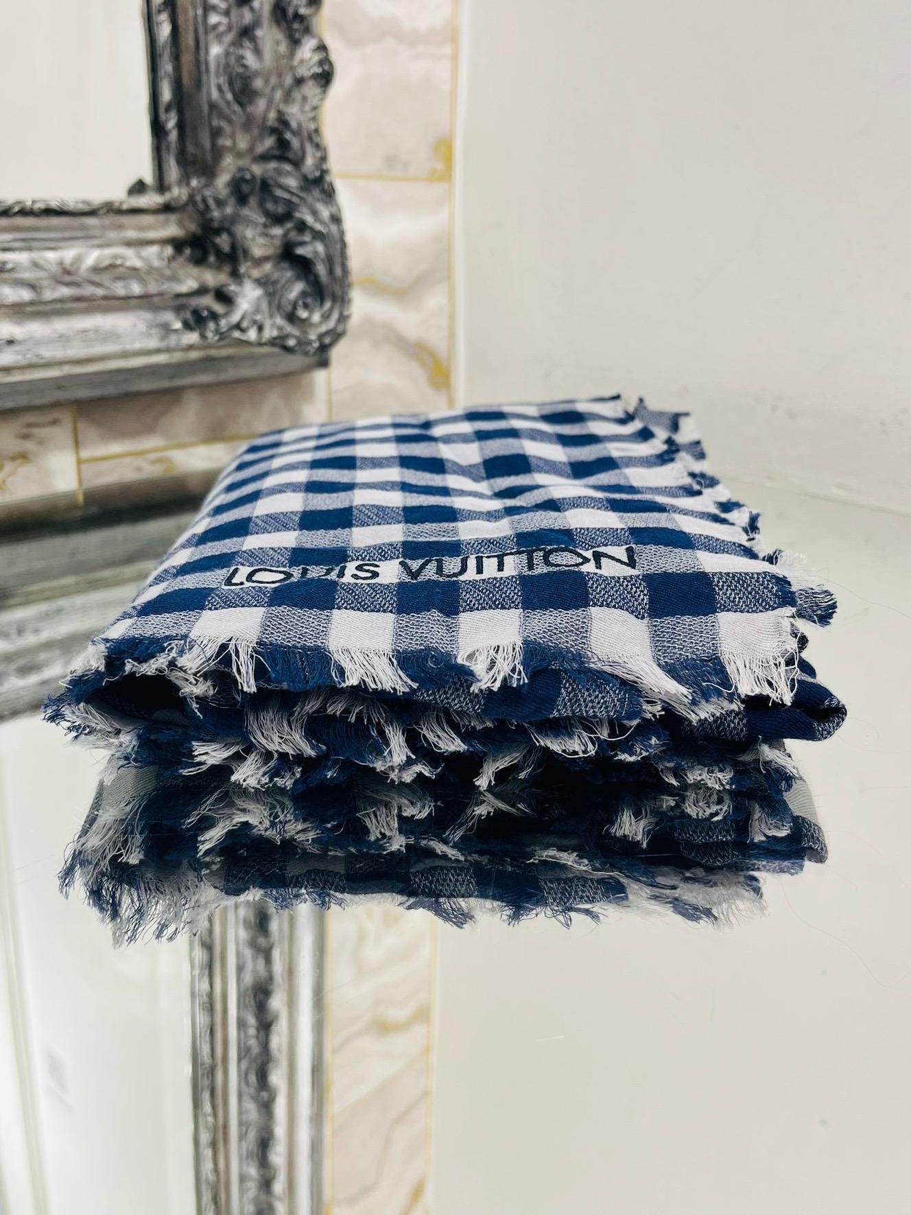 Louis Vuitton Baumwoll-Gingham-Schal für Damen oder Herren im Angebot