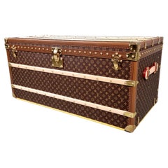 A LIMITED EDITION PAINTED MONOGRAM COURRIER LOZINE TRUNK 110 WITH