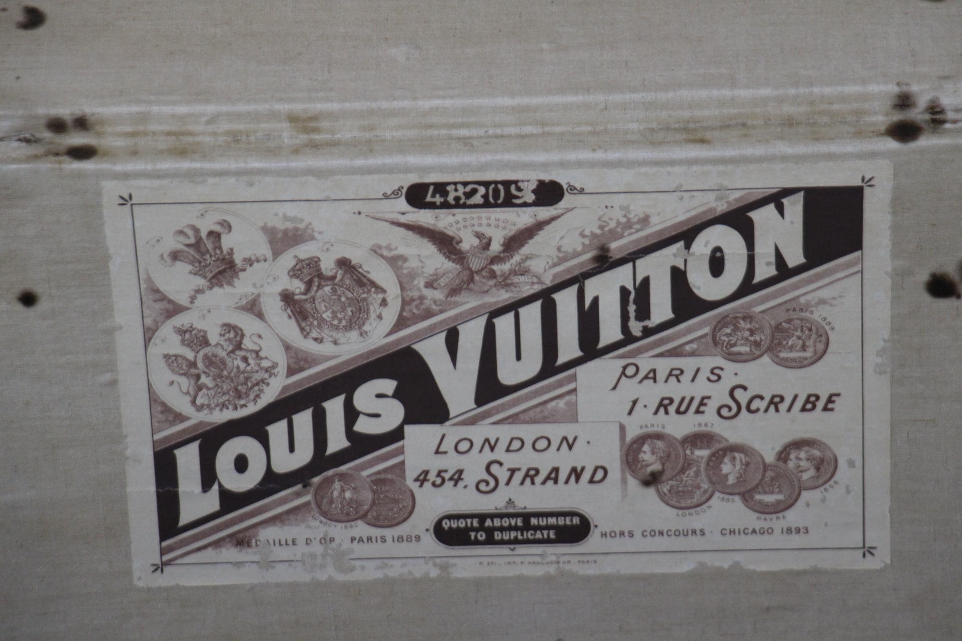 Louis Vuitton Courrier-Truhe aus Damier Canvas in Damier 100 cm, Vuitton Dampfer-Truhe im Angebot 8