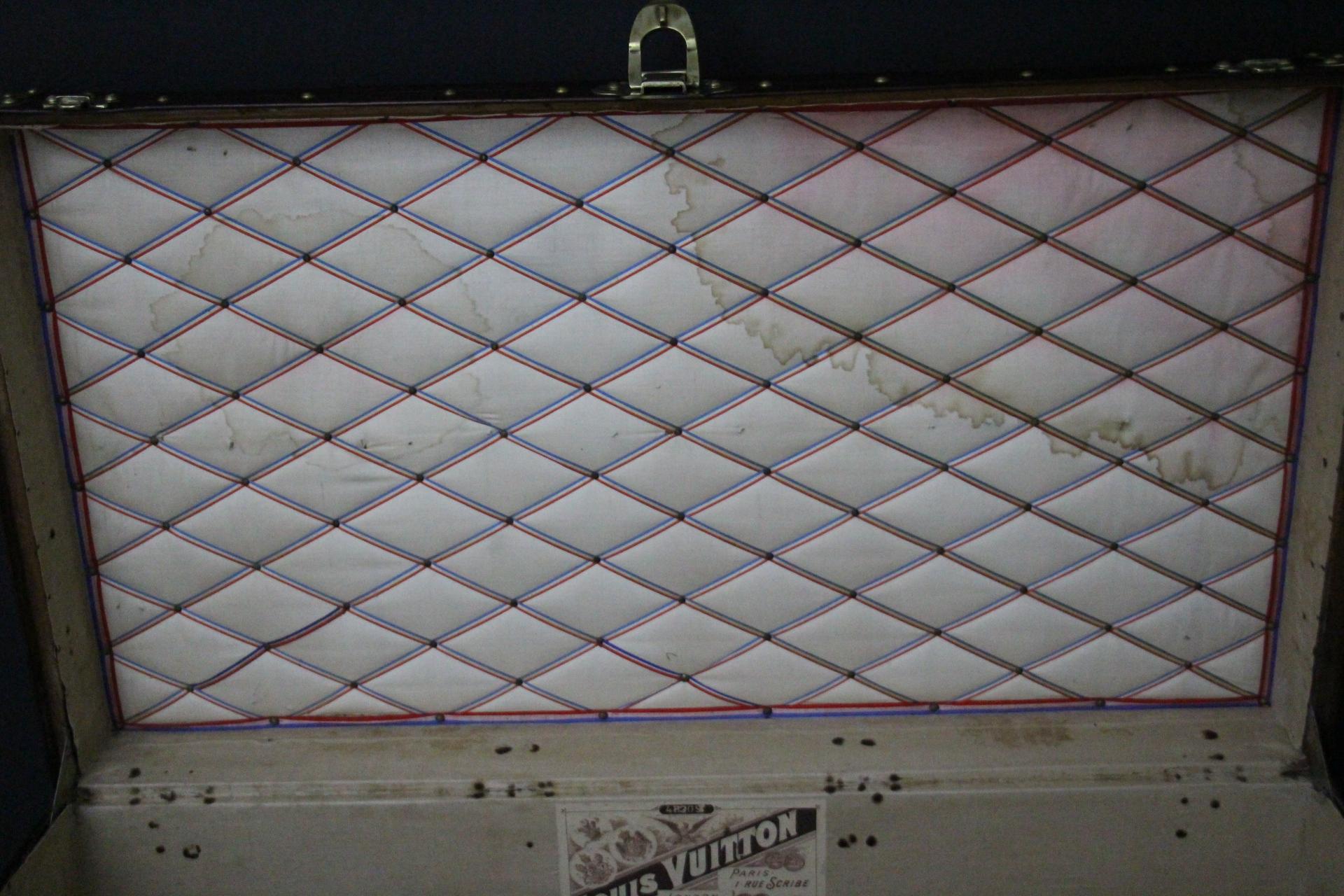 Louis Vuitton Courrier-Truhe aus Damier Canvas in Damier 100 cm, Vuitton Dampfer-Truhe im Angebot 9