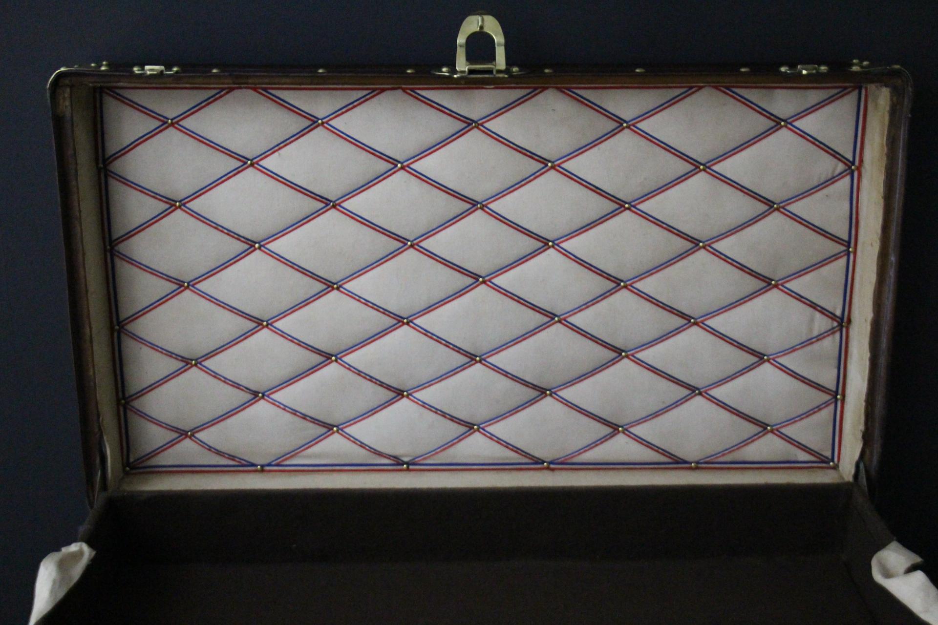 Louis Vuitton Courrier-Truhe aus Damier Canvas in Damier 90 cm, Vuitton Dampfer-Truhe im Angebot 9