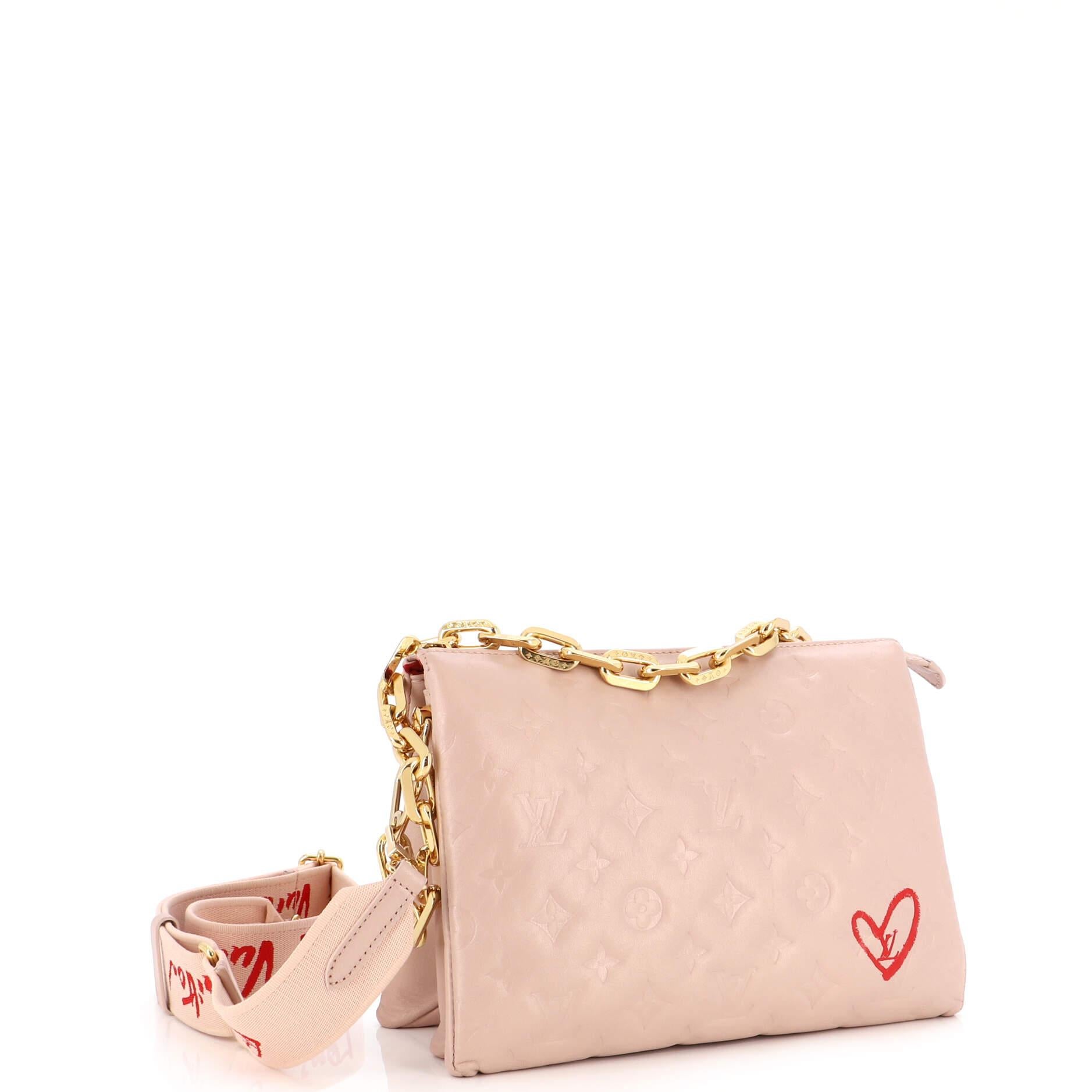 Louis Vuitton Limited Edition Pochette Coussin Monogram Pink Lambskin in  Lambskin Leather with Gold-tone - US