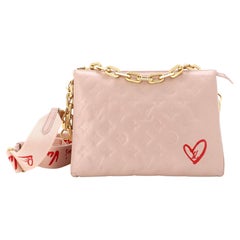 Louis Vuitton Pochette Giant Pink Double Zip Chain 870616 Red Cross Body  Bag For Sale at 1stDibs