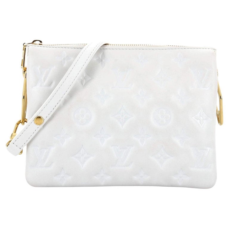 Louis Vuitton Embossed Leather Bag - 95 For Sale on 1stDibs