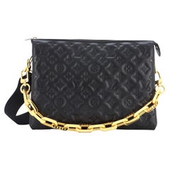 Louis Vuitton Black Embossed Crossbody Bag - 13 For Sale on