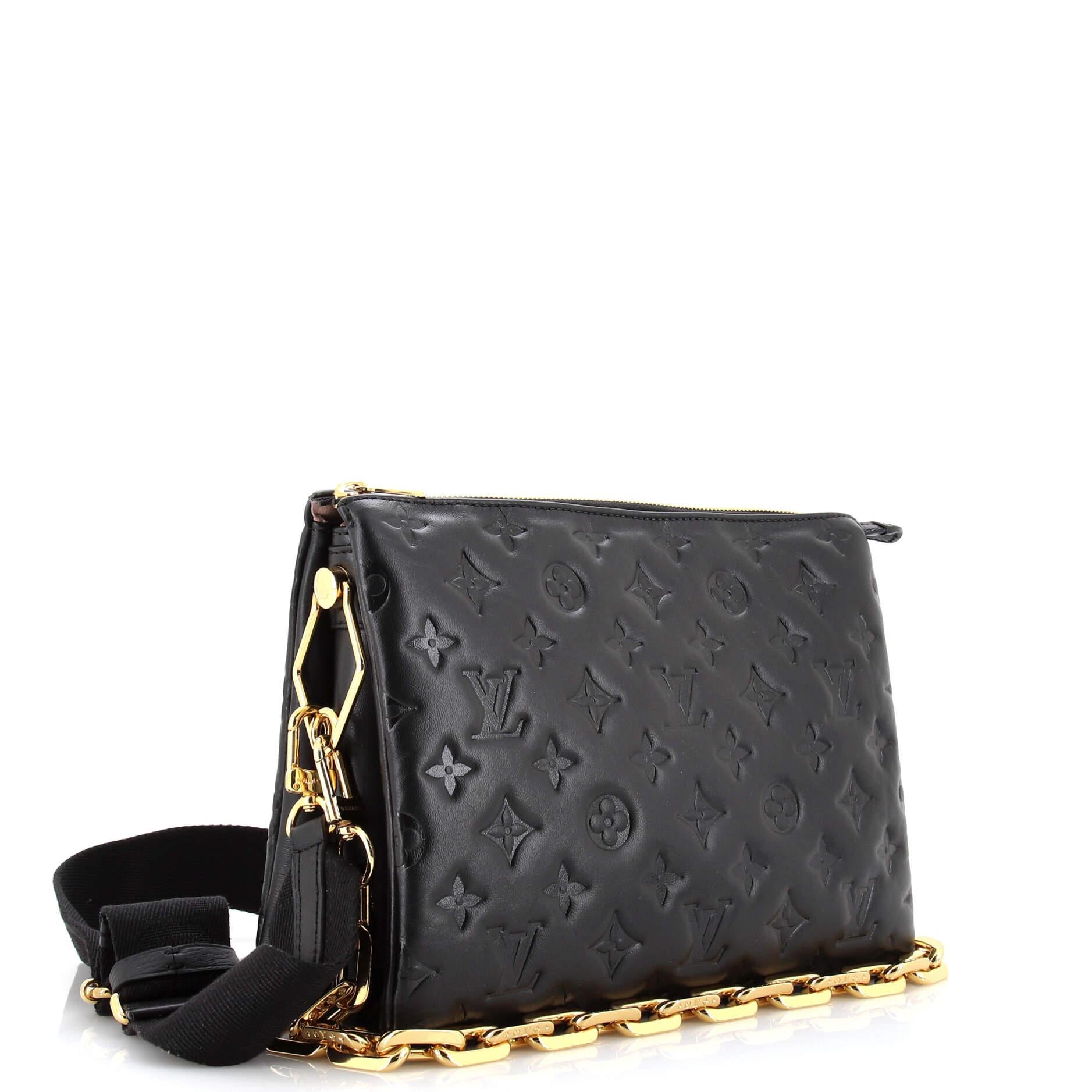 Louis+Vuitton+Coussin+Shoulder+Bag+PM+Black+Leather for sale