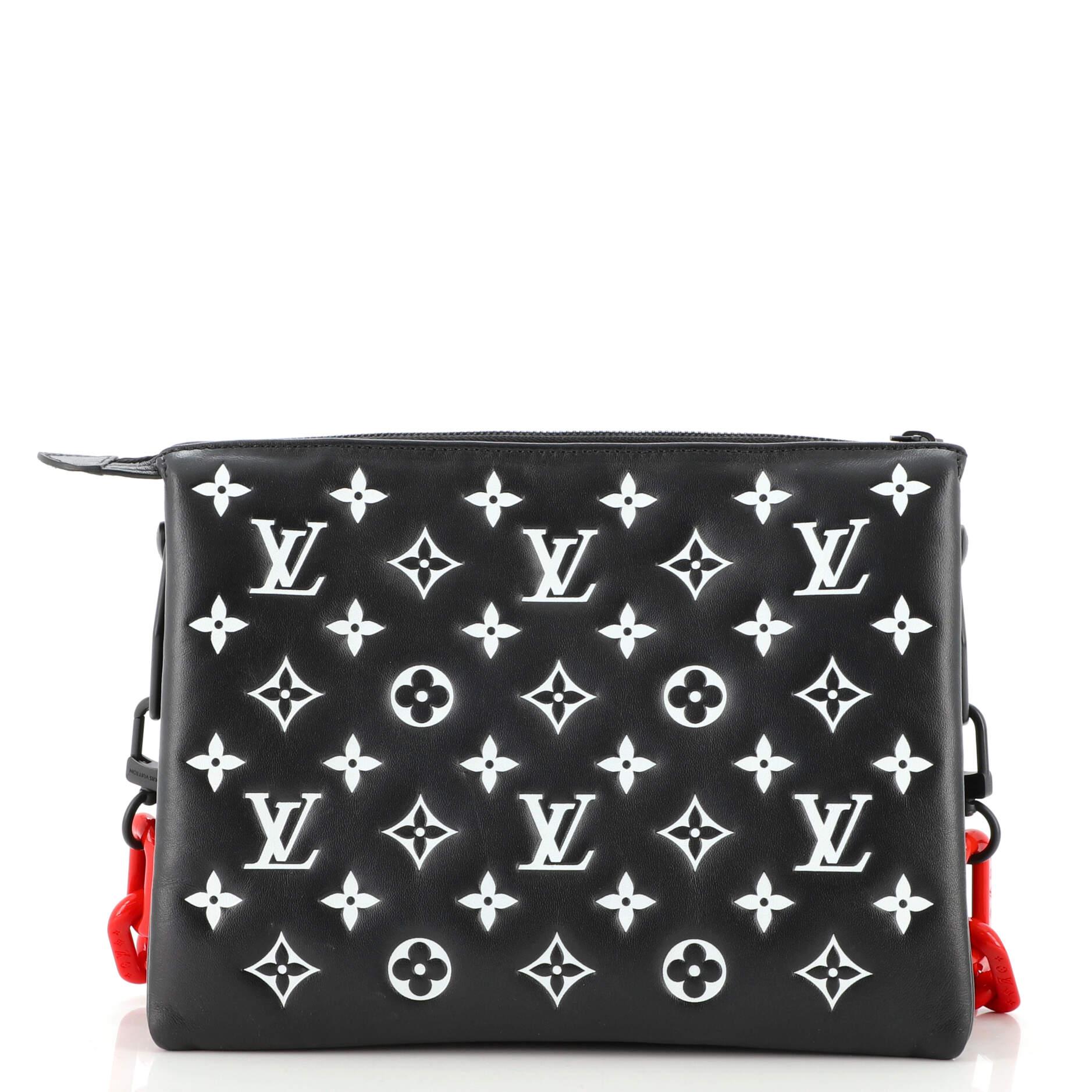 Black Louis Vuitton Coussin Bag Monogram Embossed Lambskin PM
