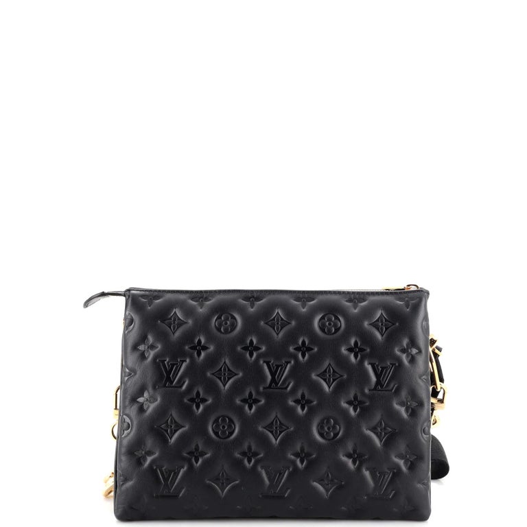 Louis Vuitton Black Embossed Monogram Lambskin Leather Coussin MM Crossbody  Bag For Sale at 1stDibs  louis vuitton black embossed crossbody, black  embossed louis vuitton crossbody, lv embossed crossbody