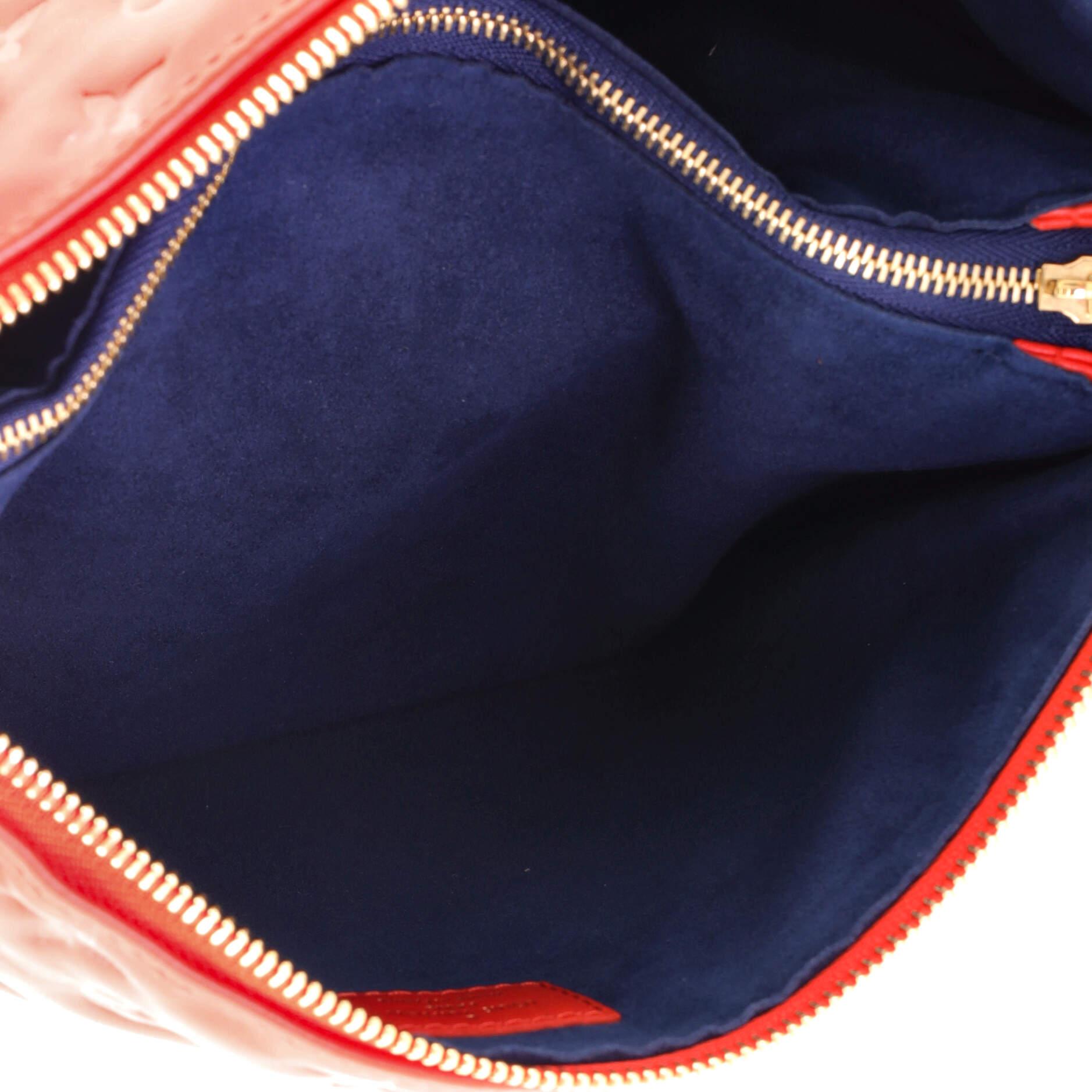Red Louis Vuitton Coussin Bag Monogram Embossed Lambskin PM
