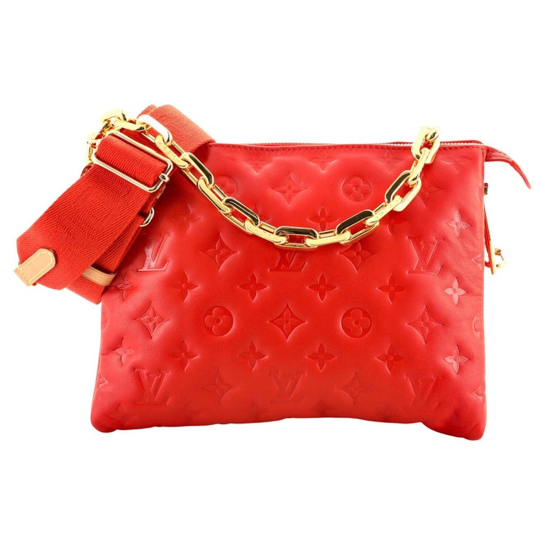 Louis Vuitton Coussin PM Bag (Monogram Embossed) - Red ***EXCELLENT  CONDITION***