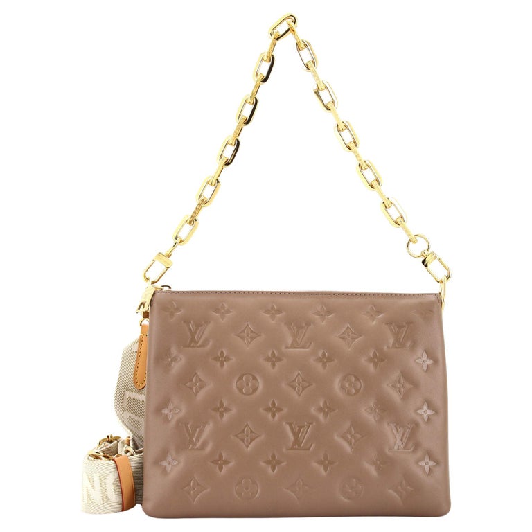 Louis Vuitton Rose Pink Monogram Embossed Lambskin Coussin PM For Sale at  1stDibs
