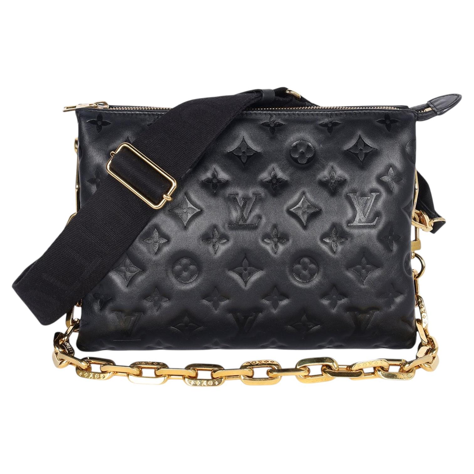 Louis Vuitton Coussin PM Black Lambskin Leather Crossbody Bag