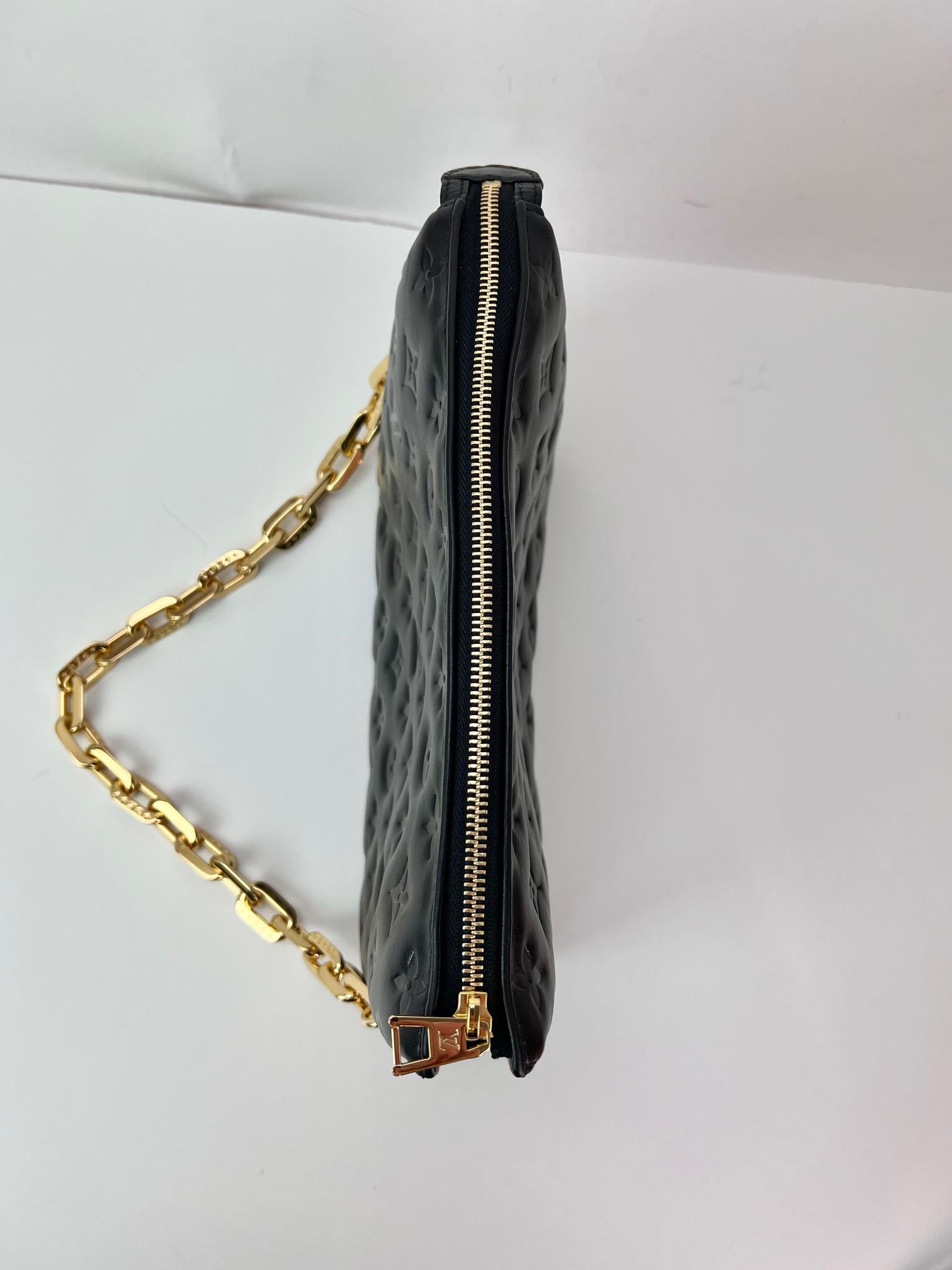 Louis Vuitton Coussin PM Black Lambskin Leather Shoulder Crossbody Bag 7