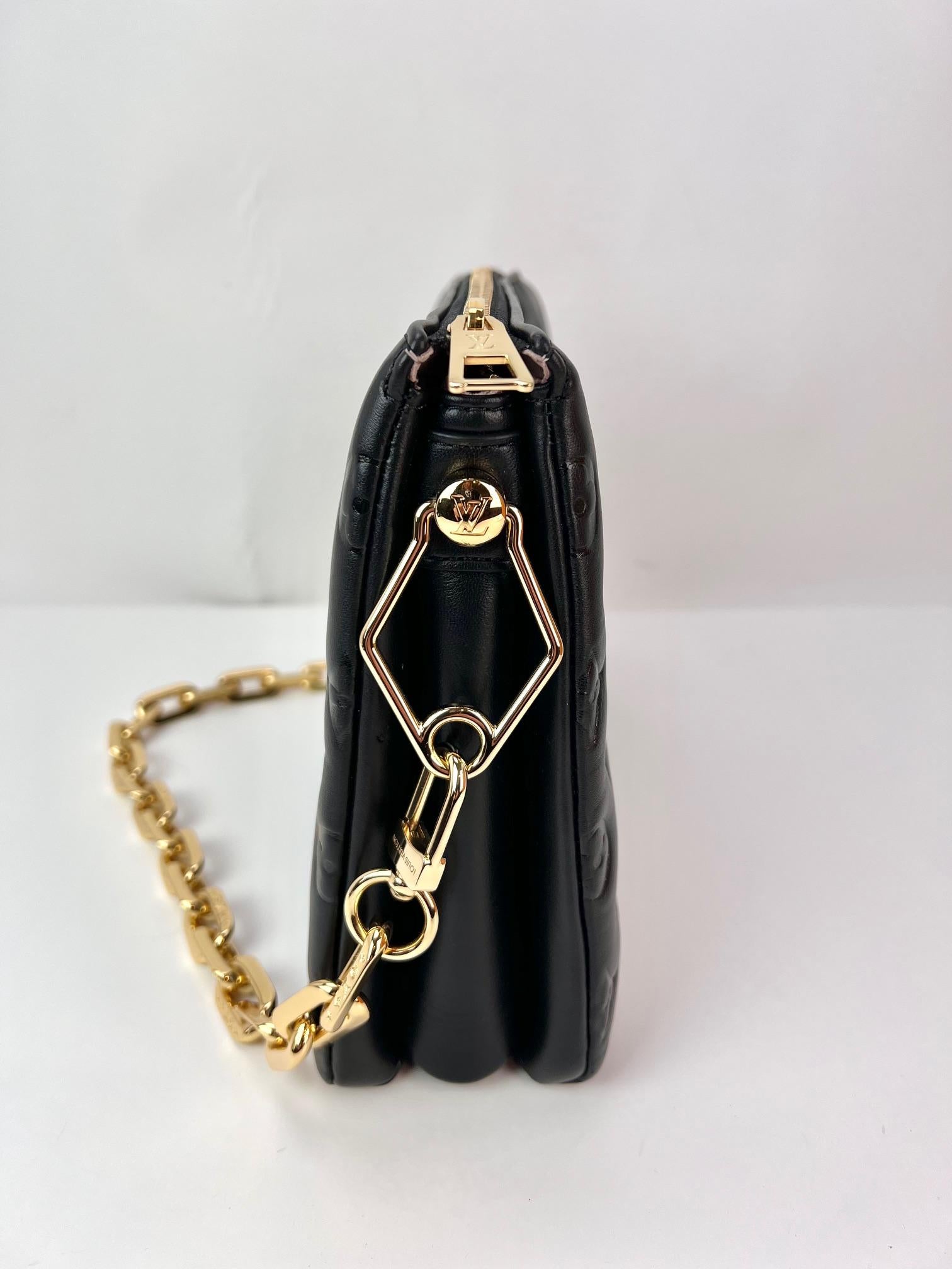 Louis Vuitton Coussin PM Black Lambskin Leather Shoulder Crossbody Bag 9