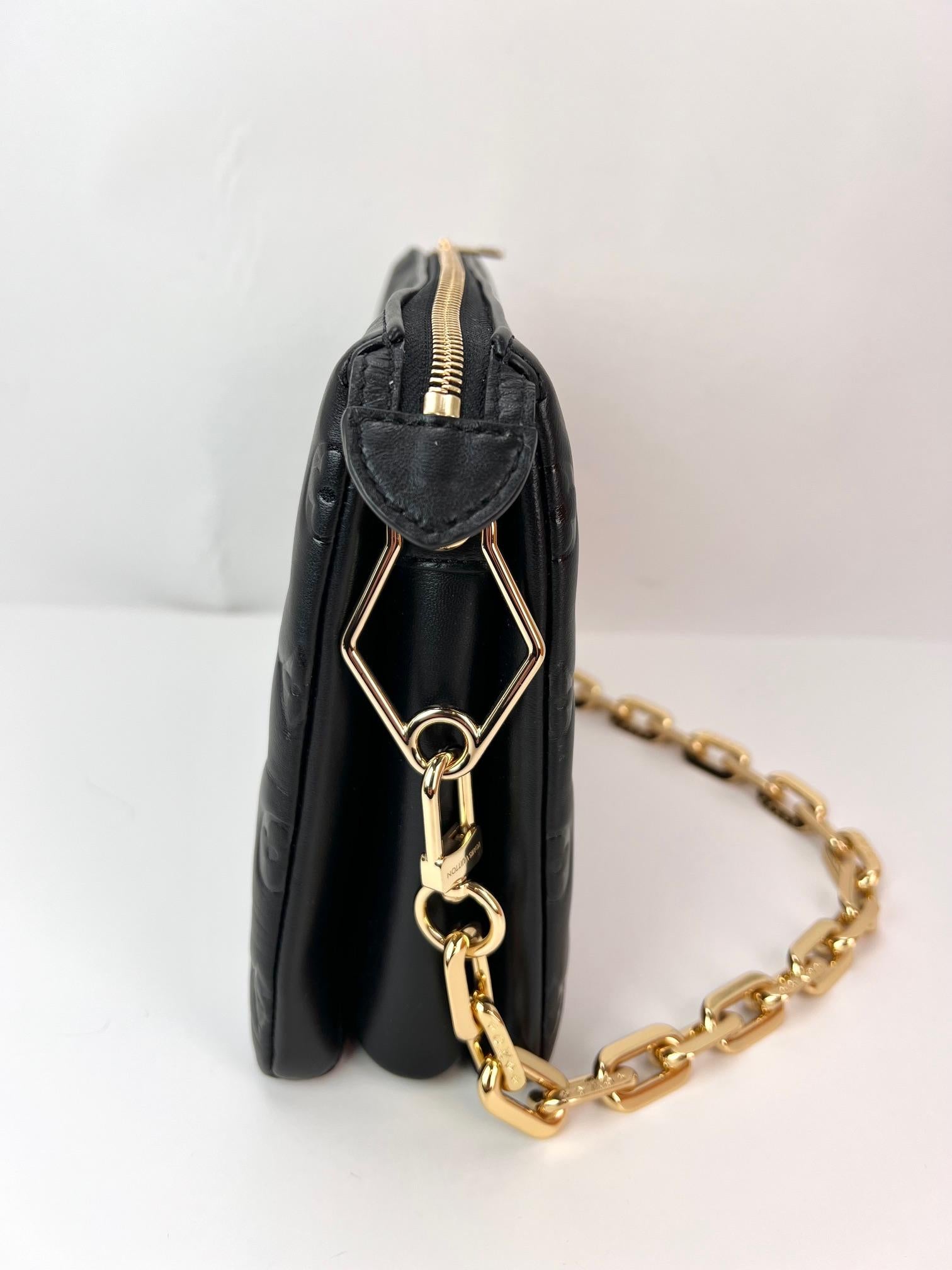 Louis Vuitton Coussin PM Black Lambskin Leather Shoulder Crossbody Bag 10