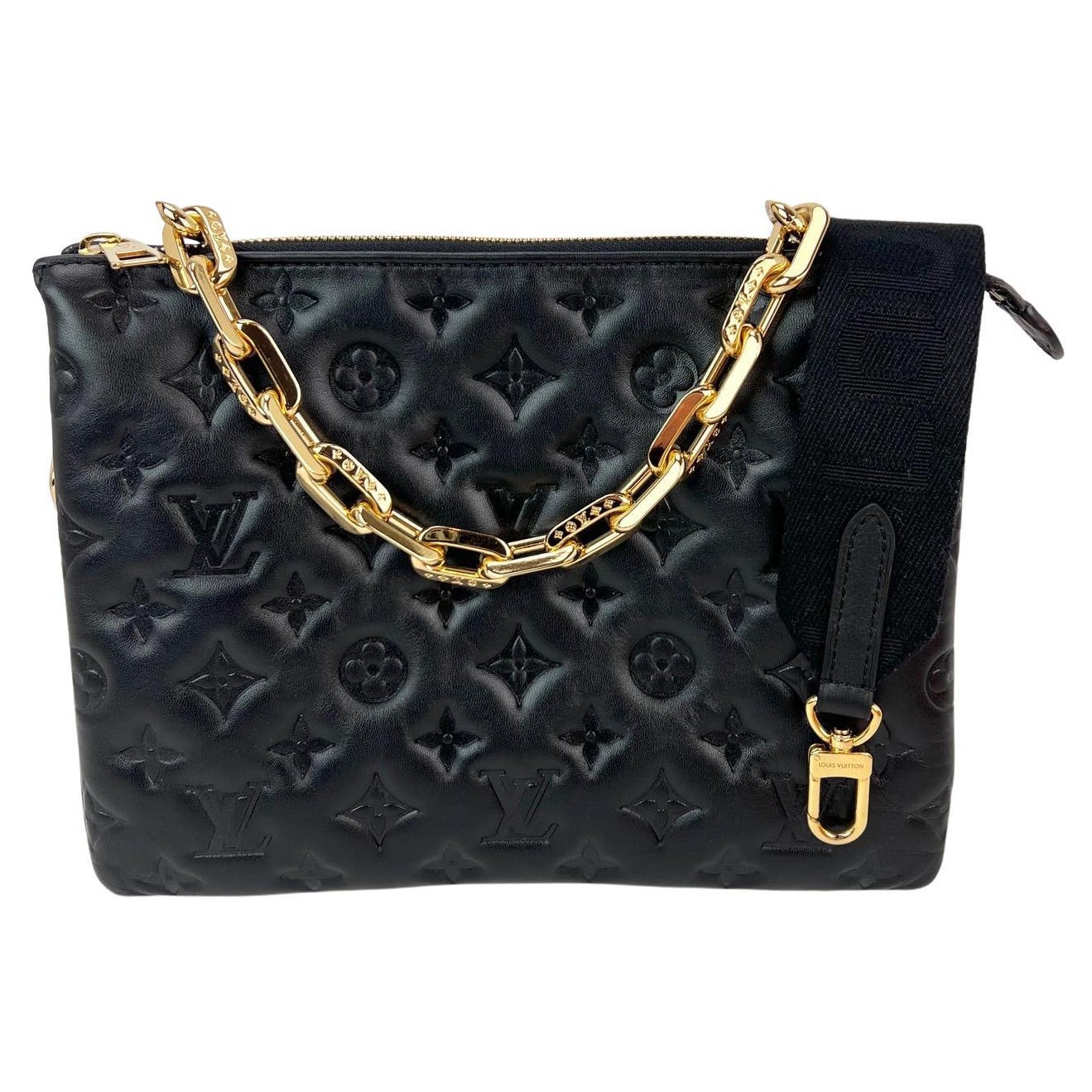 Louis Vuitton Coussin PM Black Lambskin Leather Shoulder Crossbody Bag