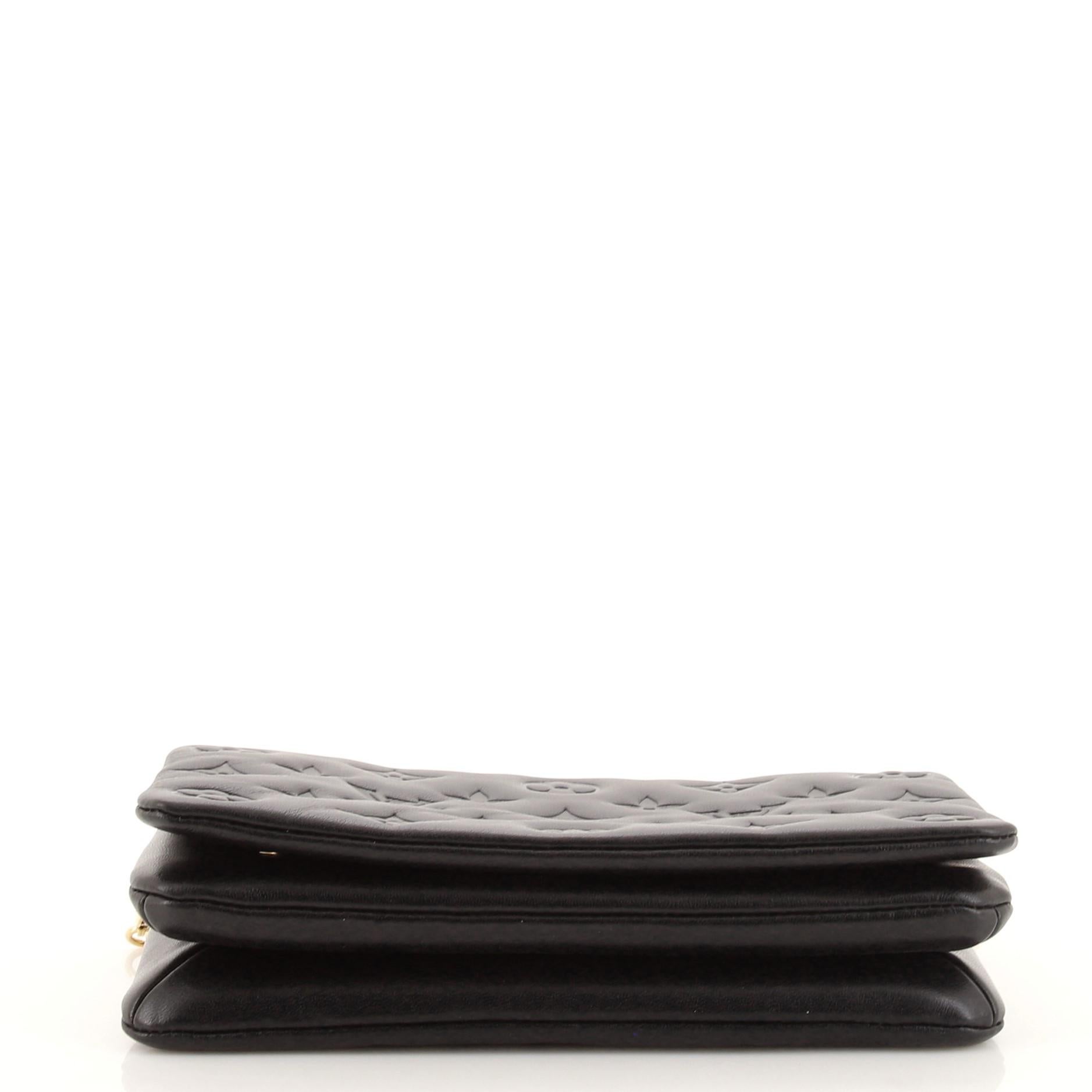 Louis Vuitton Coussin Pochette Monogram Embossed Lambskin In Good Condition In NY, NY