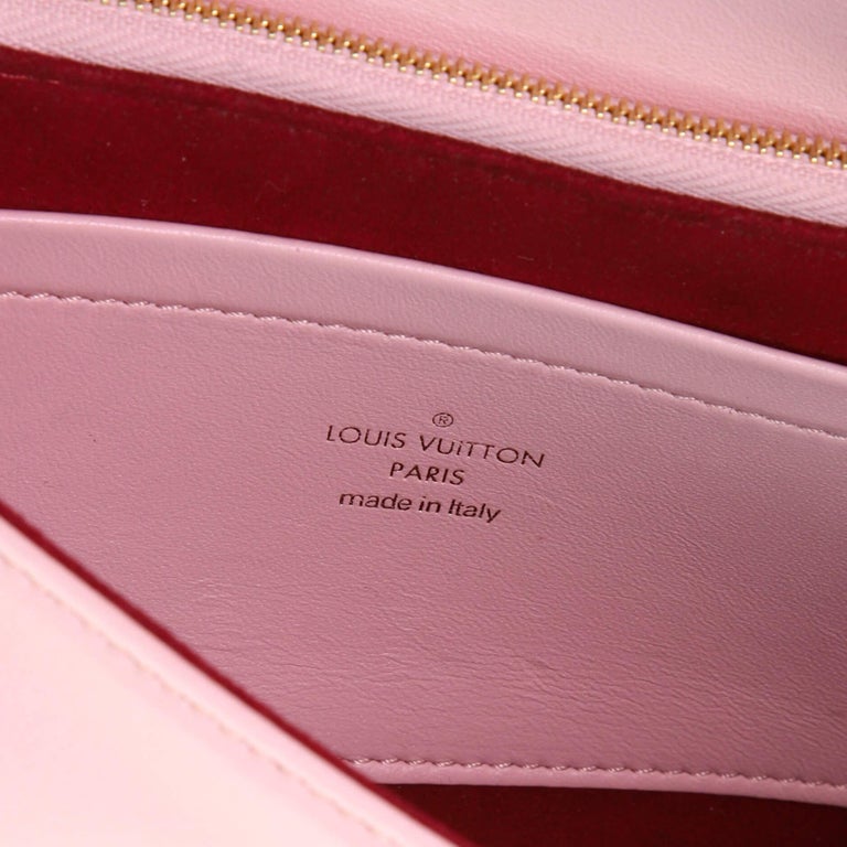 Louis Vuitton Pochette Coussin Pink Monogram Embossed Lambskin