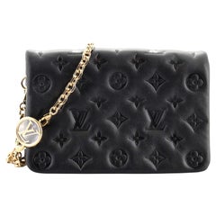 Louis Vuitton Coussin Pochette Monogram Embossed Lambskin at 1stDibs