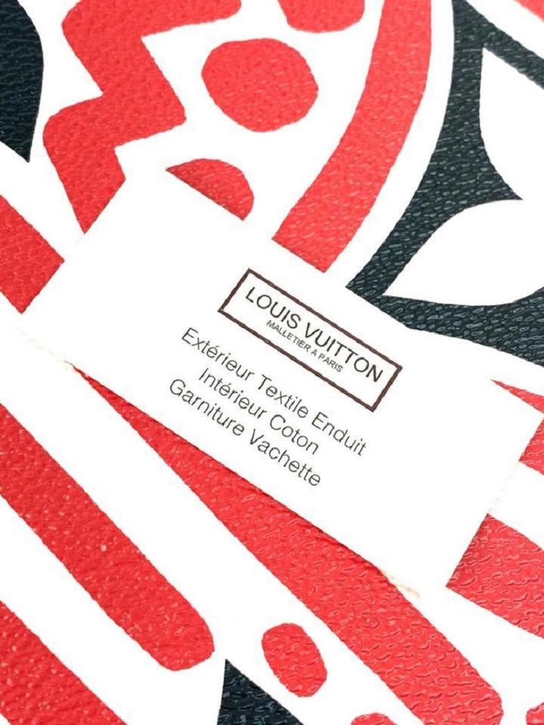 Rote Neverfull Pochette von Louis Vuitton, handgefertigt, GM oder MM, Stammeskunst, limitiert im Angebot 7