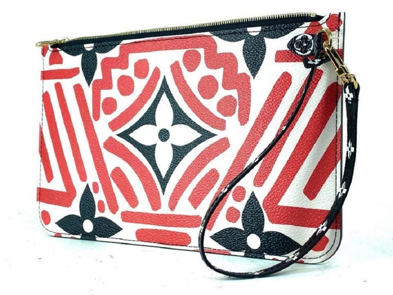 Louis Vuitton Crafty Red Neverfull Pochette GM or MM tribal Limited African  For Sale at 1stDibs