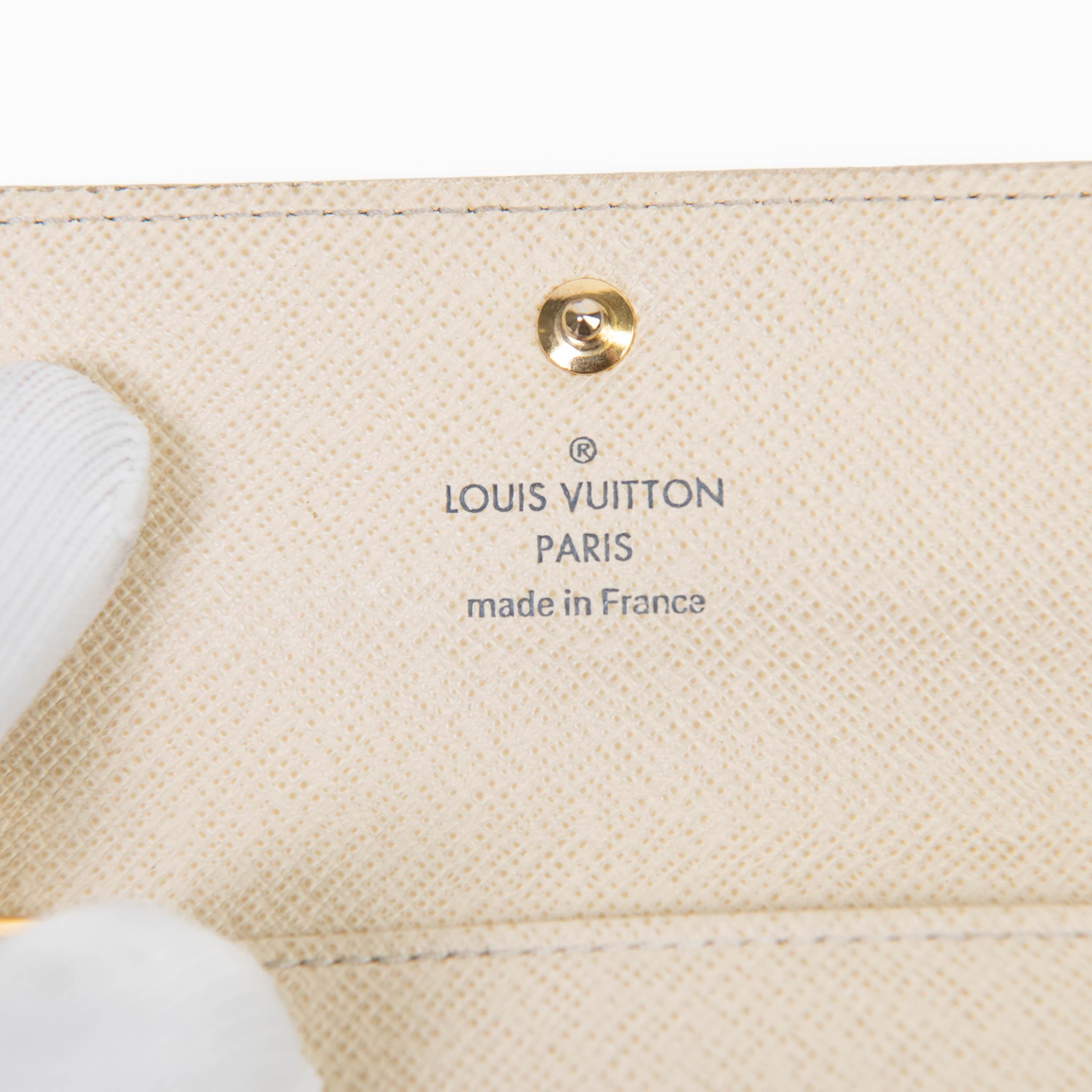 Women's or Men's Louis Vuitton Cream and Blue Damier Azur Canvas Multicles 6 Key Holder For Sale