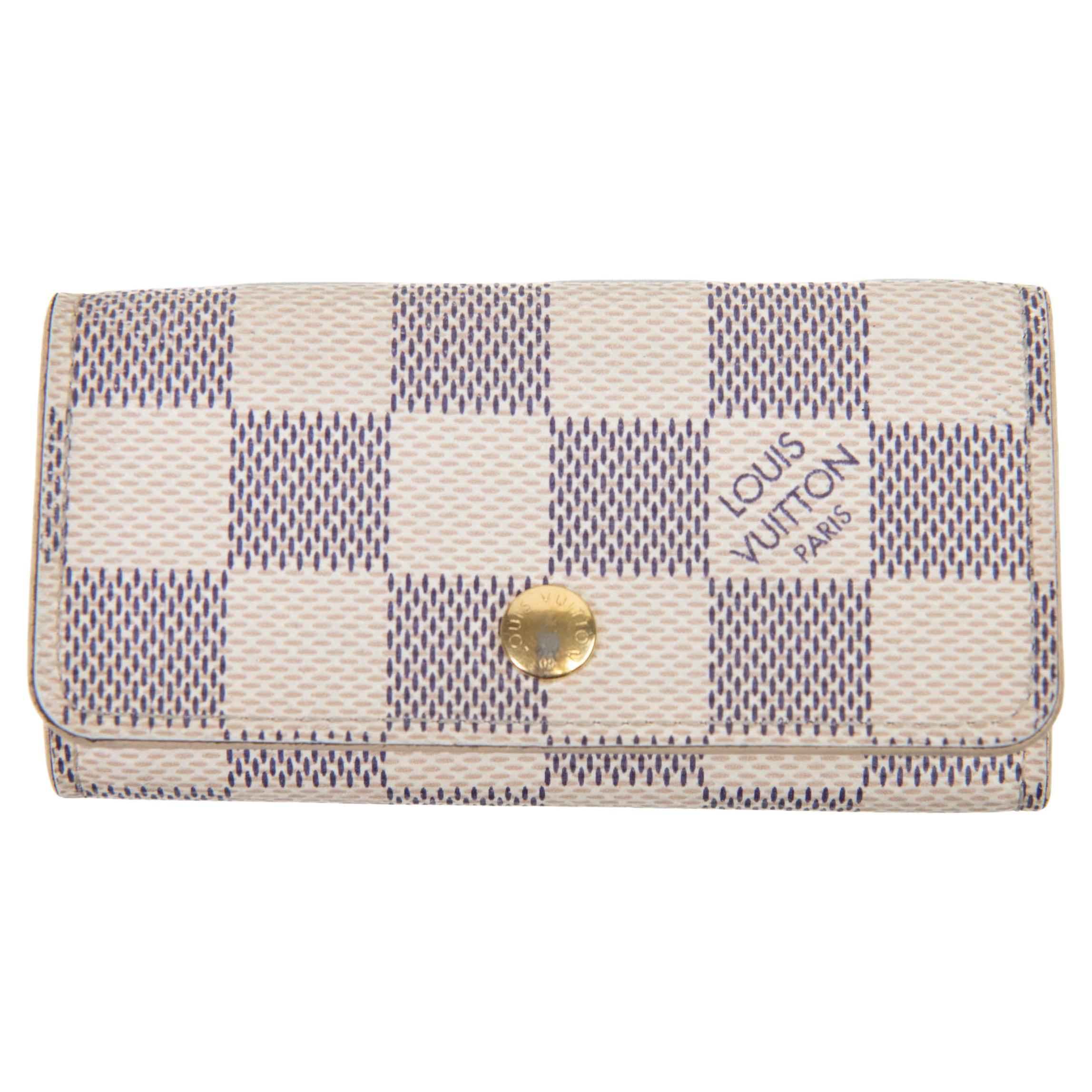 Louis Vuitton Cream and Blue Damier Azur Canvas Multicles 6 Key Holder