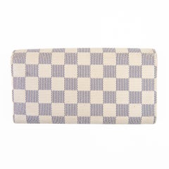 Louis Vuitton Cream and Blue Damier Azur Canvas Sarah Wallet