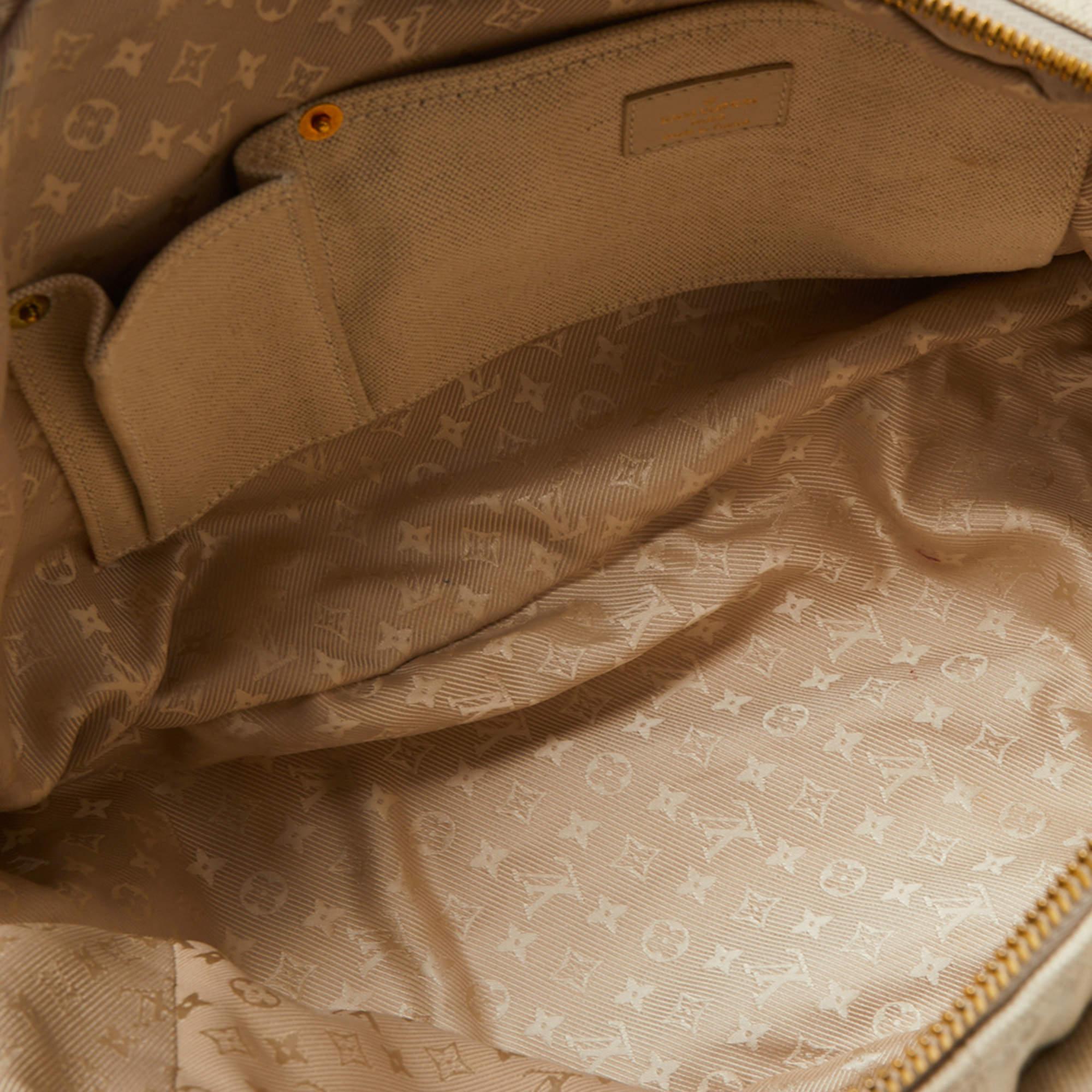 Louis Vuitton Cream Canvas Polka Dot Panama Bowly Bag 3