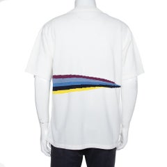 Louis Vuitton Cream Cashmere Plain Rainbow Crewneck T-Shirt L