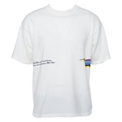 Louis Vuitton Cream Cashmere Plain Rainbow Crewneck T-Shirt L