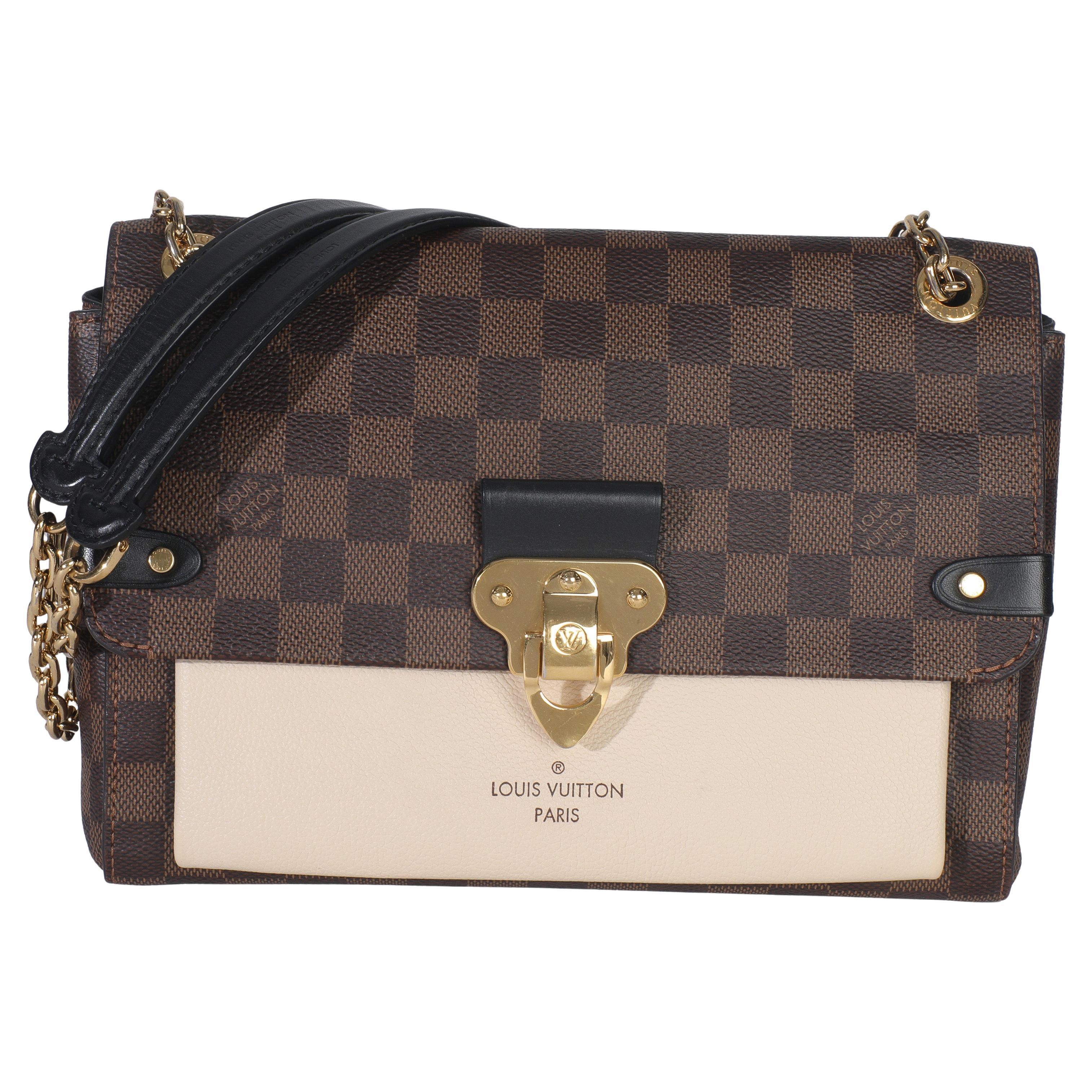 Louis Vuitton Cream Damier Ebene Canvas Vavin PM en venta