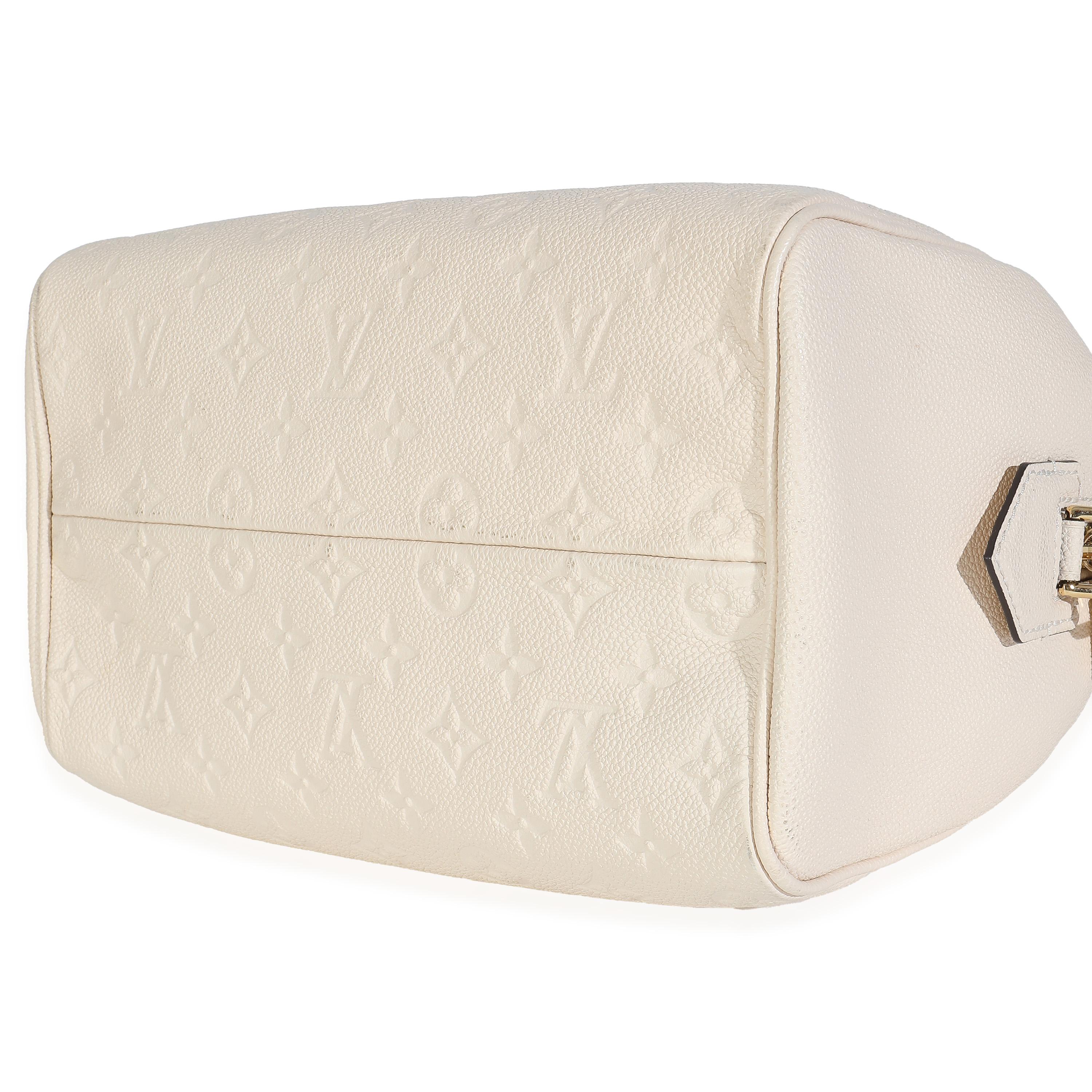 Louis Vuitton Crema Empreinte Caramello Pelle di vitello Speedy Bandouliere 25 NM in vendita 2