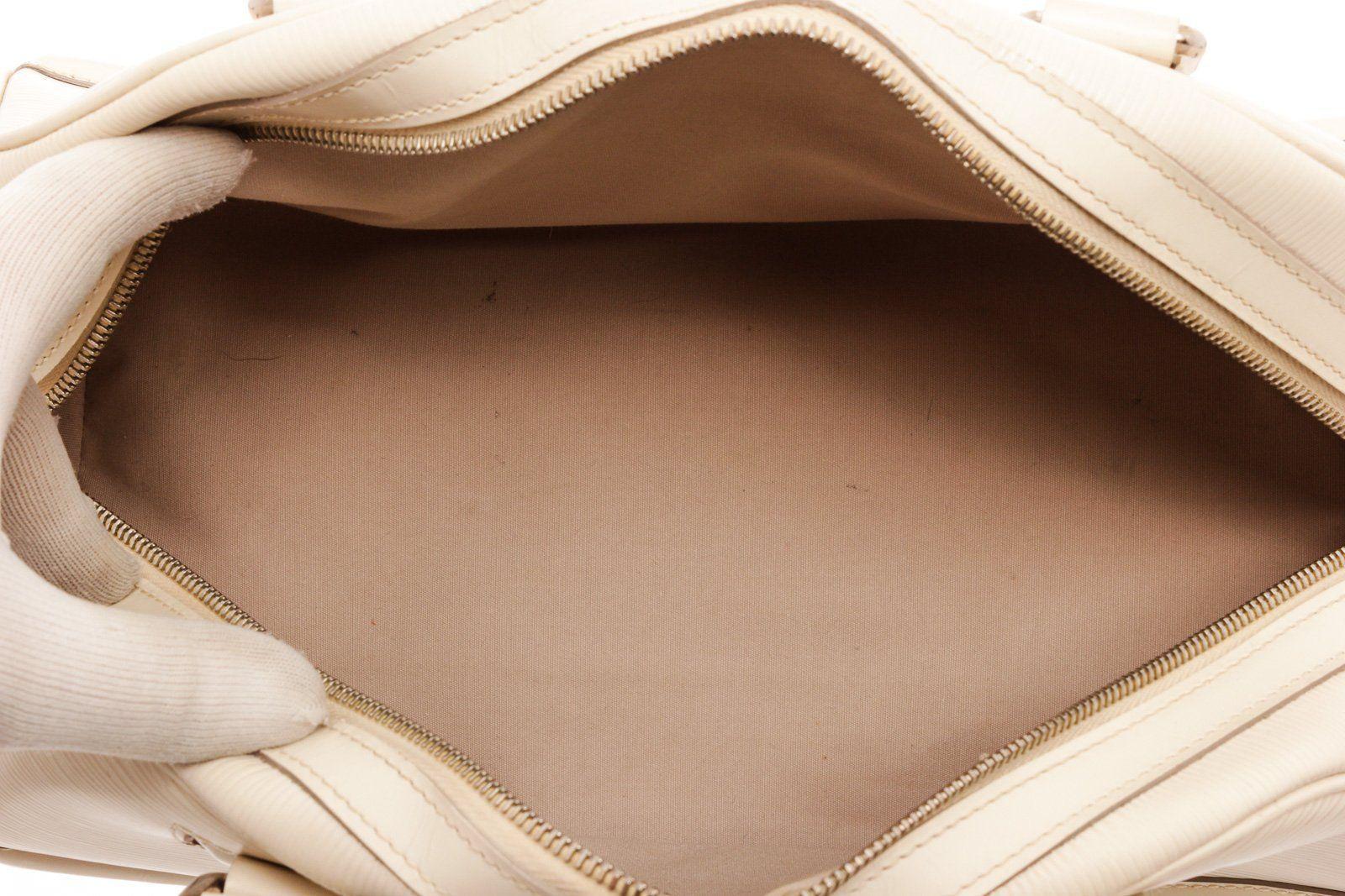 Louis Vuitton Epi Bowling Montaigne PM Handtasche mit epi-Leder in Creme im Angebot 1