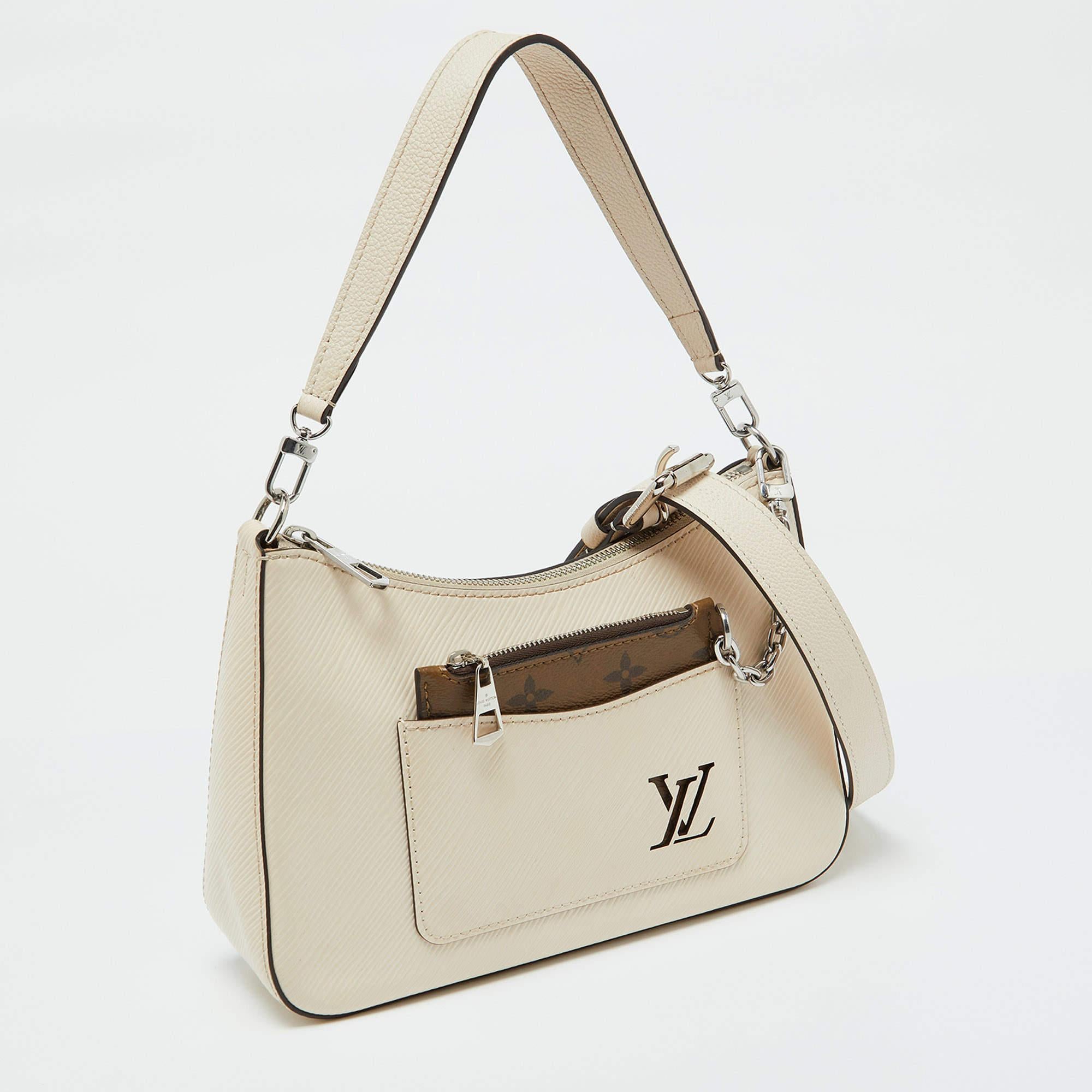 Beige Louis Vuitton Cream EPI Leather Marelle Bag