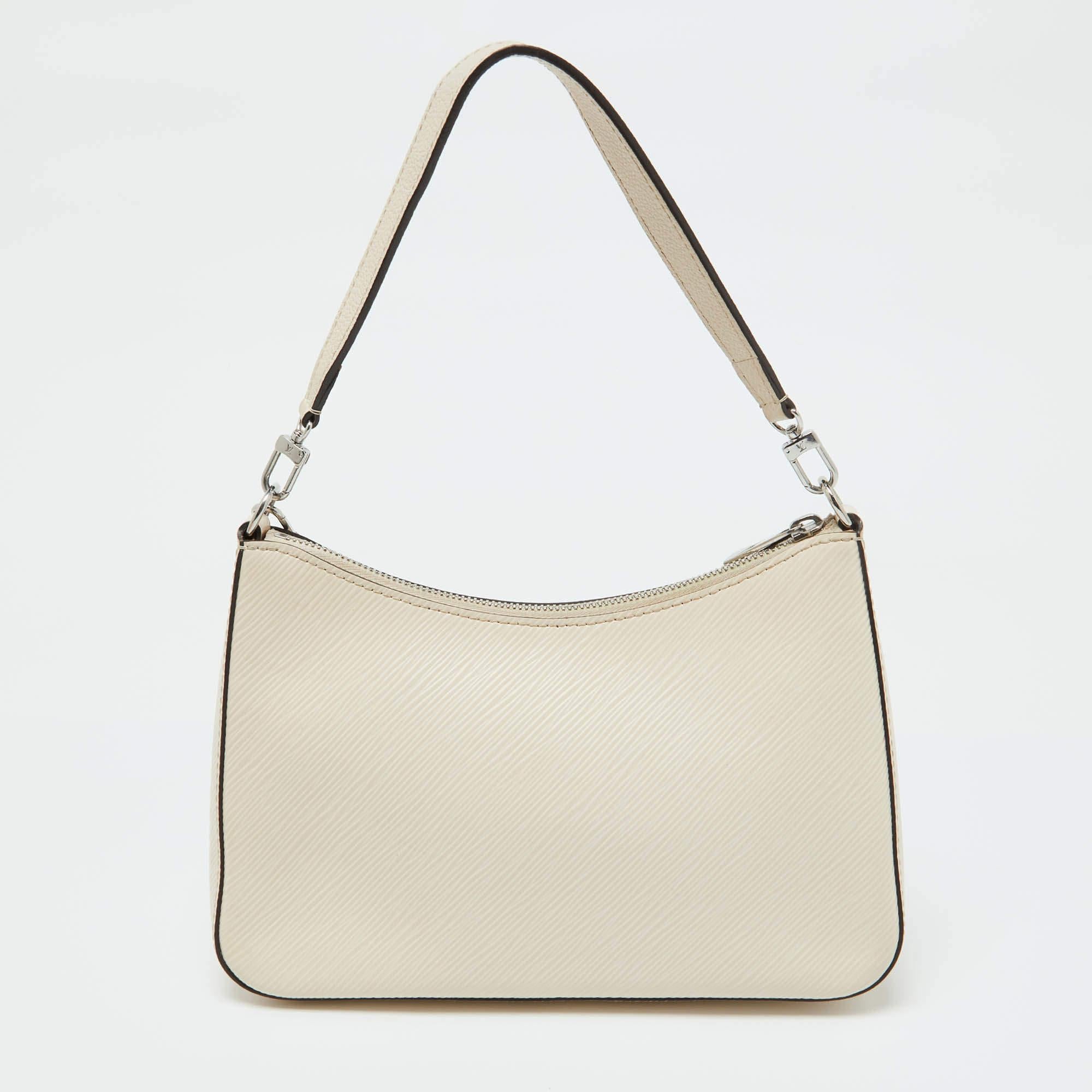 Louis Vuitton Cream EPI Leather Marelle Bag In Good Condition In Dubai, Al Qouz 2
