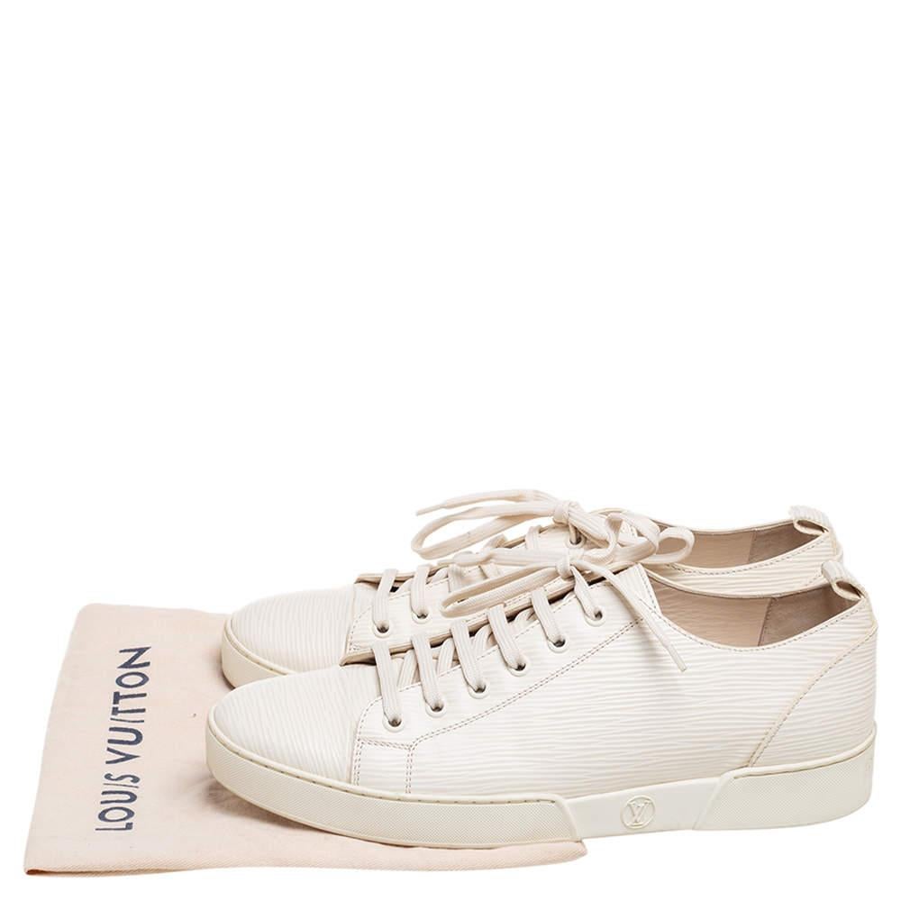 Louis Vuitton Cream Epi Leather Match Up Sneakers Size 40.5 2