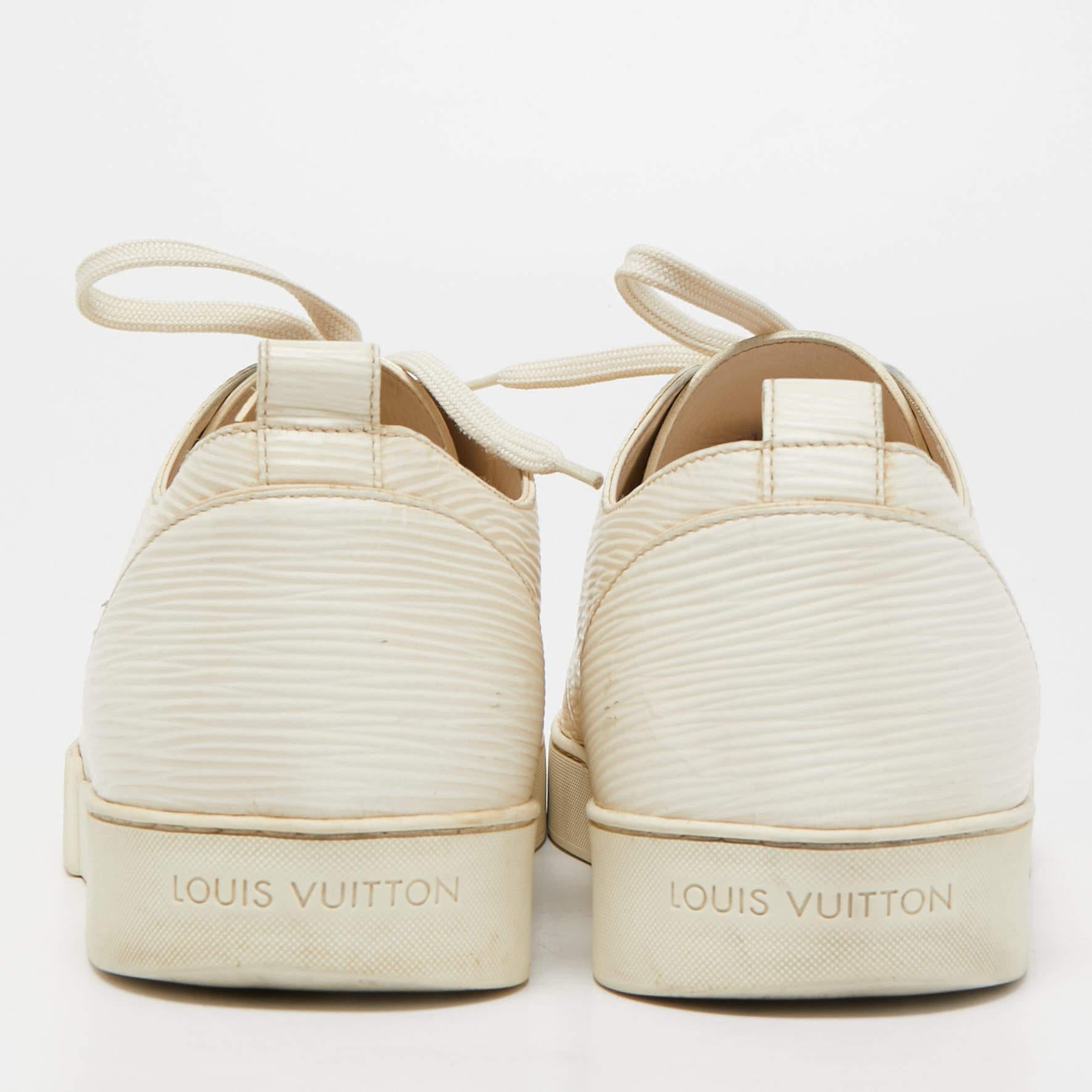 Louis Vuitton Cream Epi Leather Match Up Sneakers Size 43 1