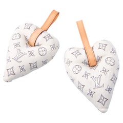 Louis Vuitton Cream Fabric Monogram Travel Pump Shoe Trees Louis Vuitton Cream Fabric Monogram Travel Pump Shoe Trees